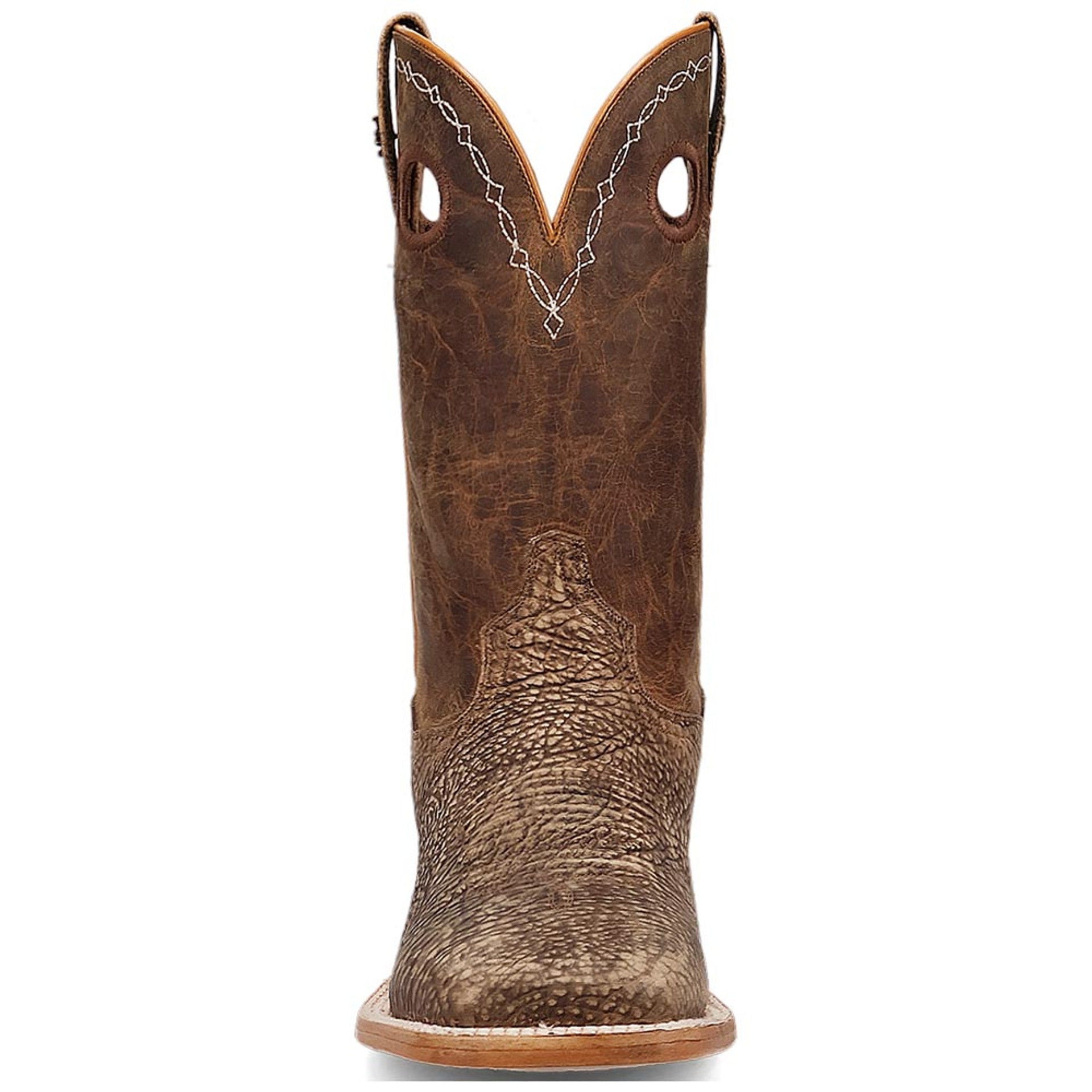 Dan Post Murray Men's Brown Bison Leather Square Toe Rugged Western Cowboy Boots by Dan Post Boots