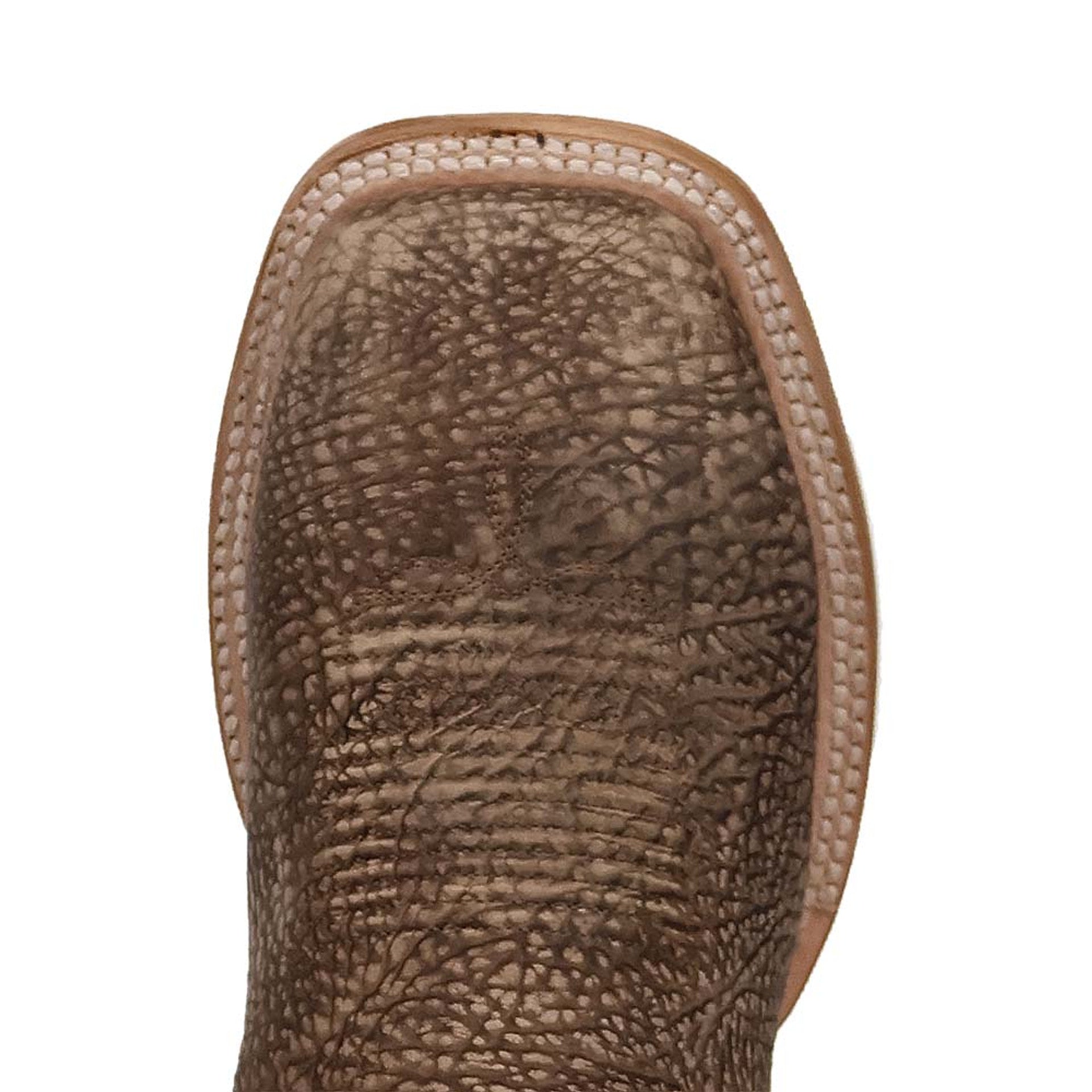 Dan Post Murray Men's Brown Bison Leather Square Toe Rugged Western Cowboy Boots by Dan Post Boots