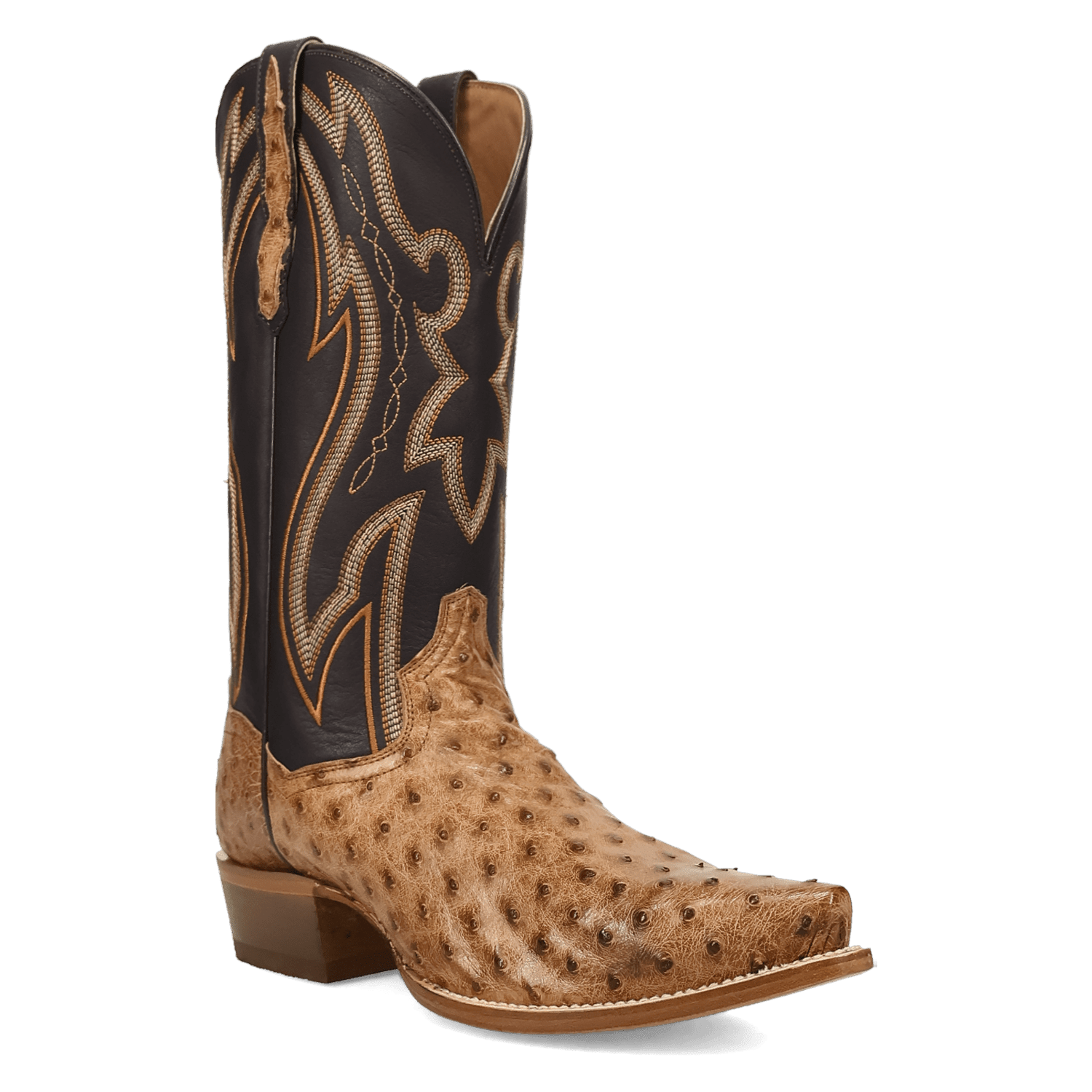 GRIT FULL QUILL OSTRICH BOOT