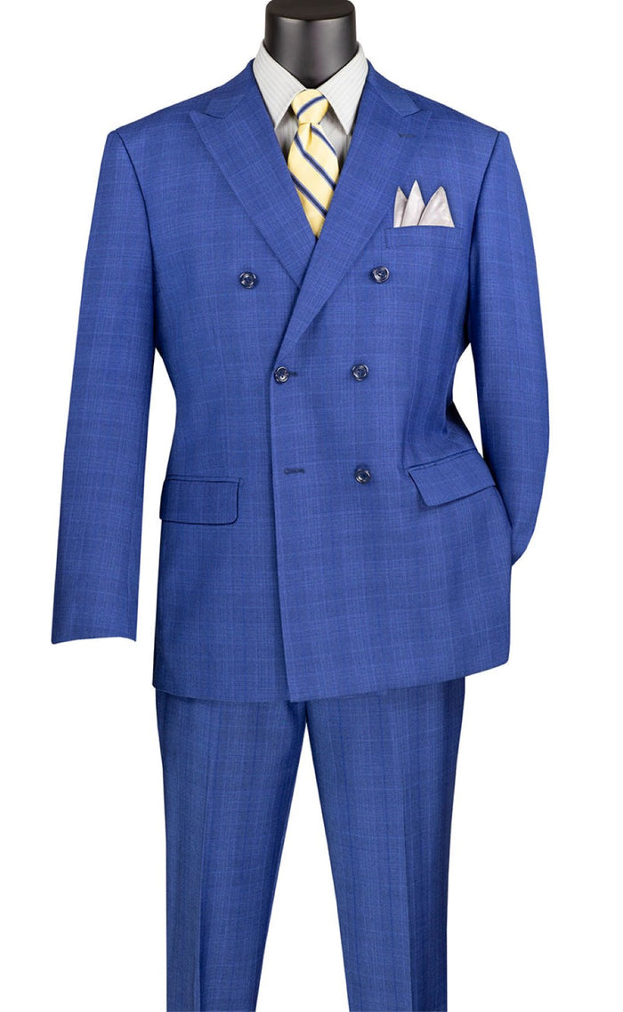Ramses Collection - Double Breasted 2 Piece Suit Regular Fit in Burgundy by Vinci