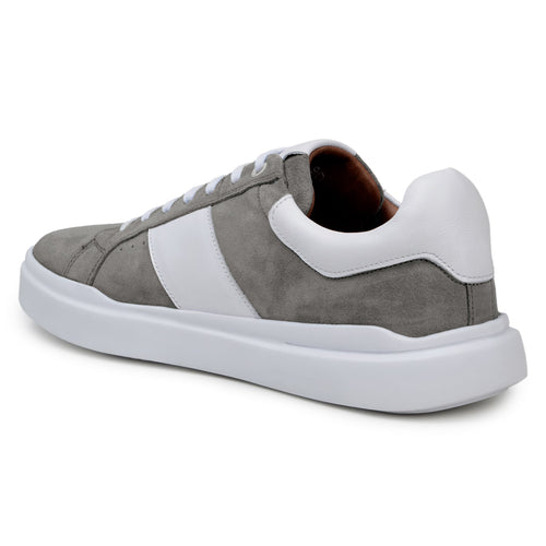 Belvedere Olivier Gray/White Ostrich Leather Luxury Shoe