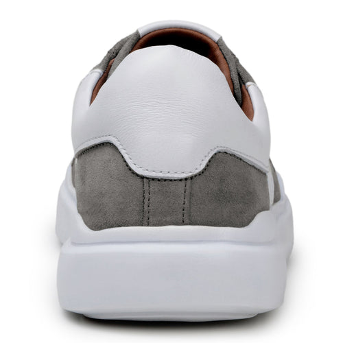 Belvedere Olivier Gray/White Ostrich Leather Luxury Shoe