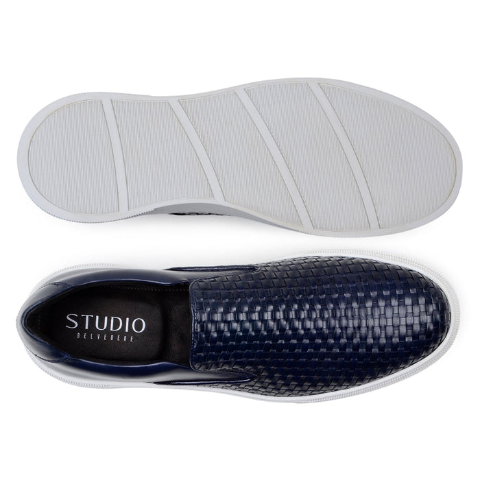Belvedere Fernando Navy Alligator Leather Dress Shoe