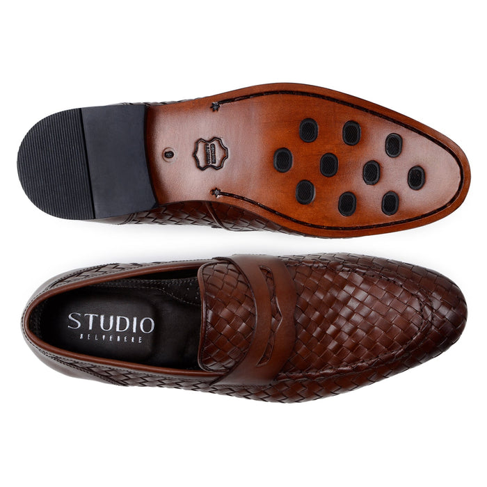 Belvedere Luca - Antique Tan Genuine Alligator Loafer