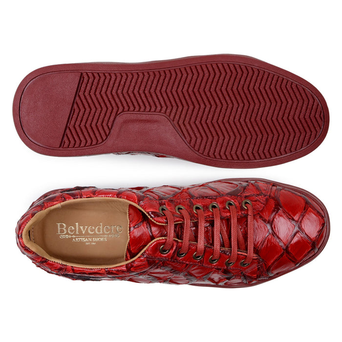 Belvedere Kingstone Red Alligator Oxford