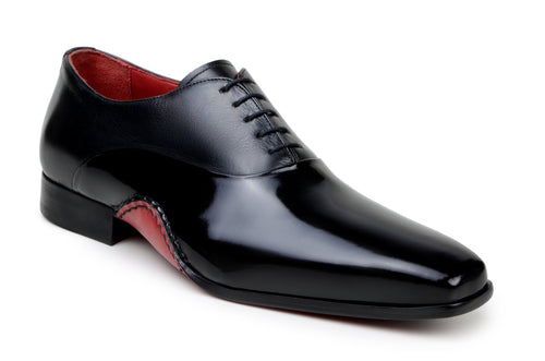 Belvedere Nero Black Genuine Crocodile Dress Shoe