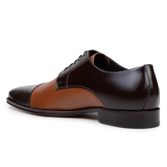 Belvedere Alexander: Brown/Tan Genuine Ostrich Luxury Shoe