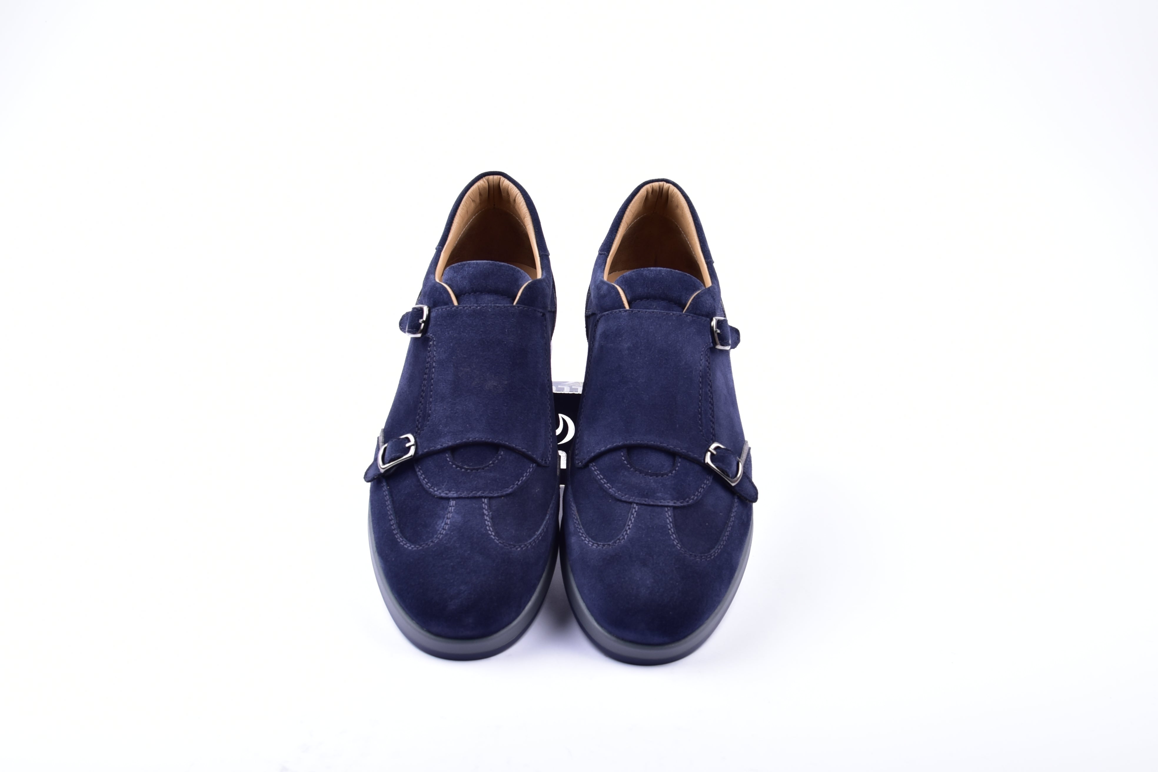 C001502-6000 Navy Suede Monkstrap Sneaker