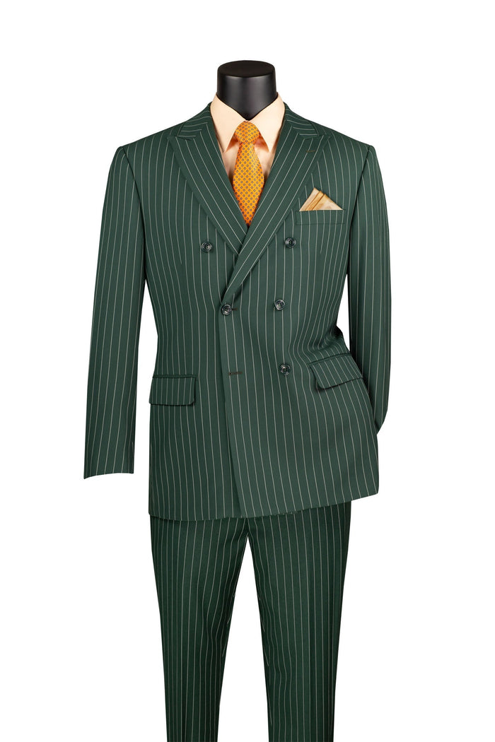 Purple Modern Fit Windowpane Peak Lapel 3 Piece Suit by Vinci