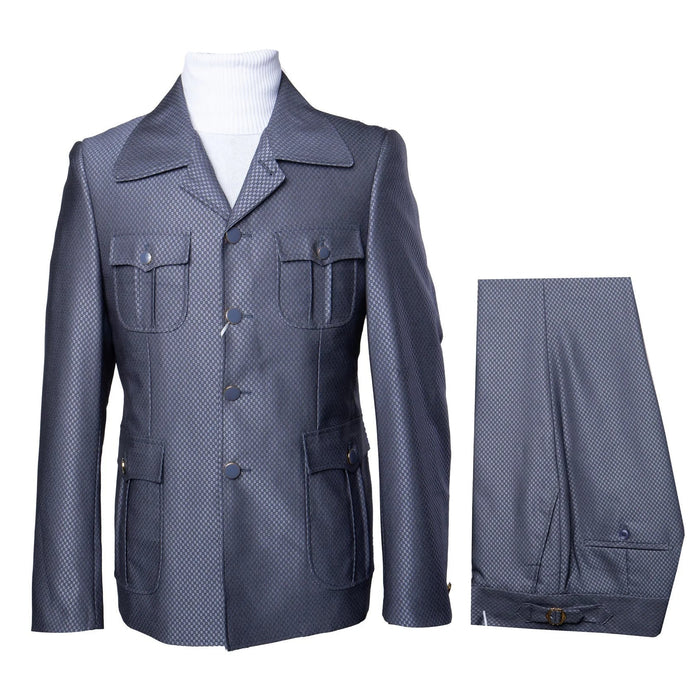 Rossi Man DUKE RM1767 - Slim Fit Steel Grey 3-Piece Suit for Men - Elegant Formalwear by USA Men's Outlet