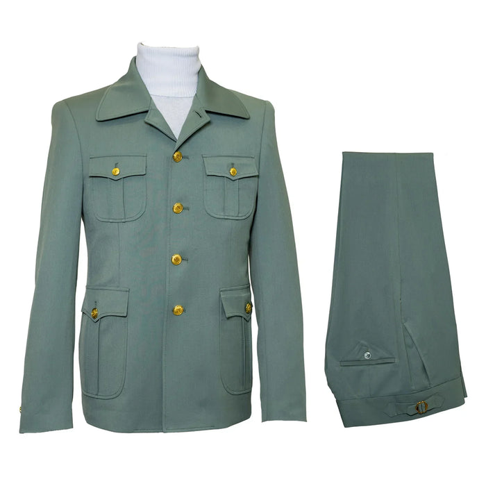 Rossiman Men’s Mint Green Seersucker Suit - Peak Lapel Summer Formalwear by USA Men's Outlet