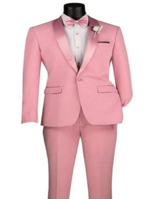 Mens Two Piece Shawl Lapel Slim Fit Tuxedo by USA Men's Outlet
