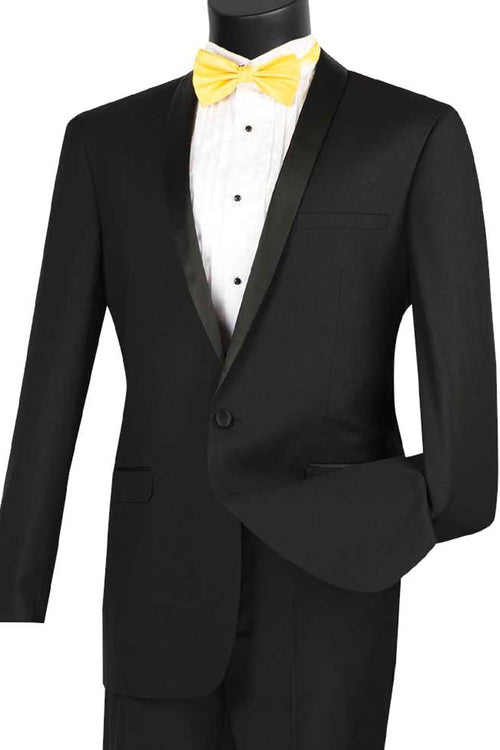 Mens Modern Fit 2 Piece Tuxedo in White by Vinci