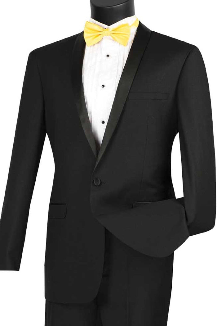 Mens Modern Fit 2 Piece Tuxedo in White by Vinci
