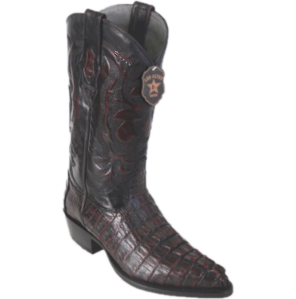 Men’s Los Altos Caiman Tail Boots J Toe (Red/Gray/Navy)