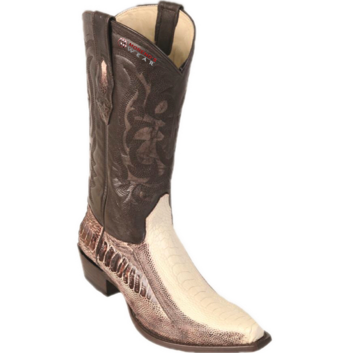 Men’s Los Altos Ostrich Leg Boots Snip Toe
