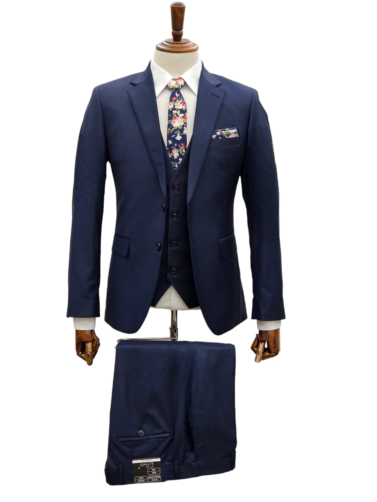 Effetti Suit Designer - 2 button Notch Lapel slim fit EF2N+V-8129 NAVY – SuitUSA