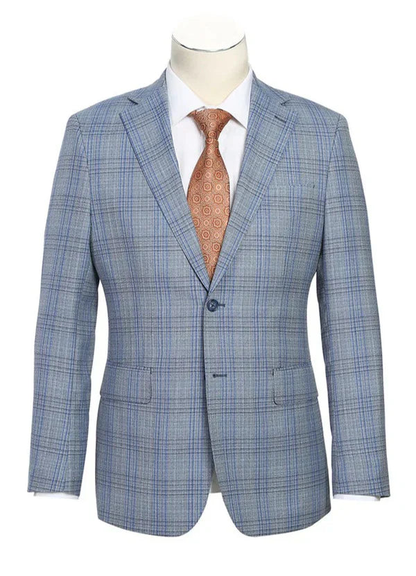 (42R) English Laundry Collection - Slim Fit 2 Piece Light Gray Wool Blend Suit