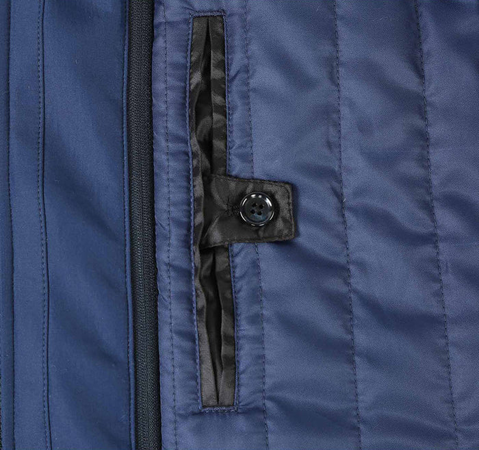 (40R) Slim Fit Wool Blend Navy Coat by English Laundry
