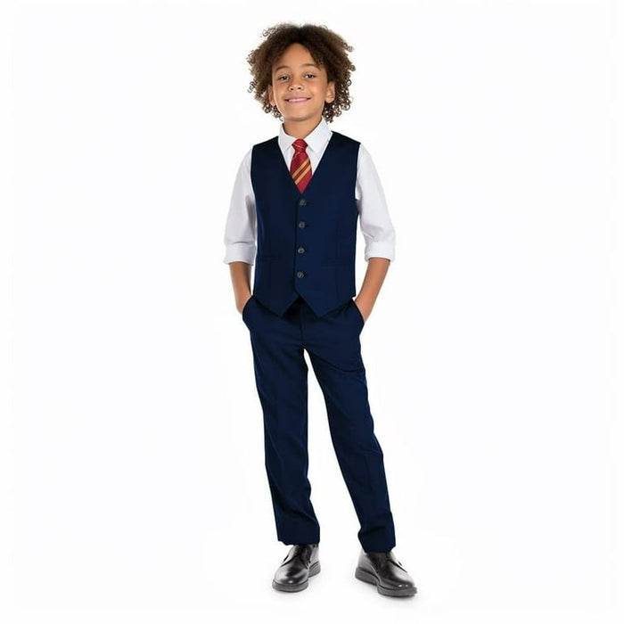 ETHAN Dark Blue 2 Piece Slim Fit Formal Suit Set for Teens Prom Suit Set Ring Bearer Suit for Junior Suit Junior Prom Suit