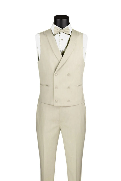 Ecru 1-Button Peak Tuxedo