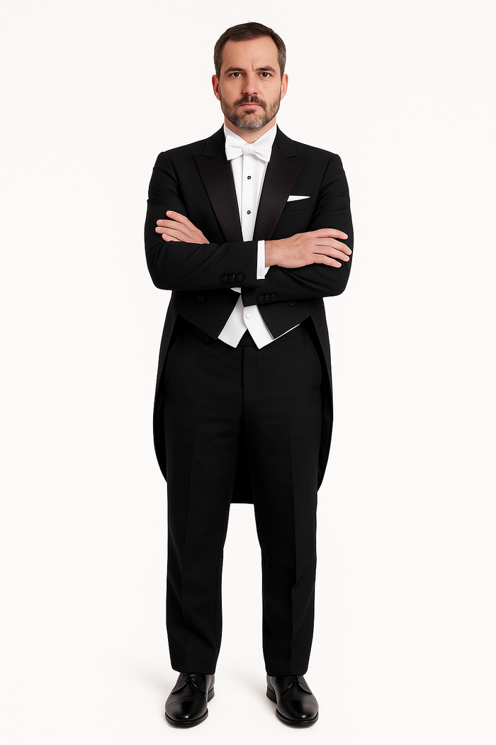 Edward Black Tailcoat Jacket (Separates) by BLACKTIE