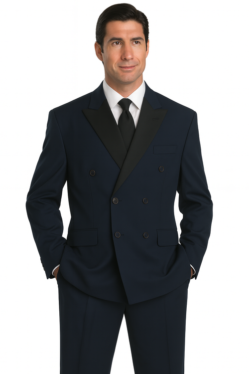 Navy Blue Tuxedos - Double Breasted Tuxedo