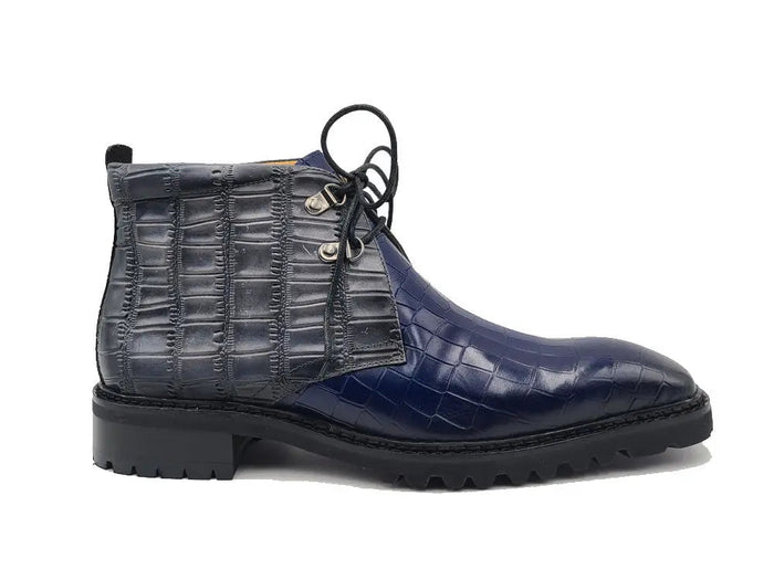Carrucci Embossed Chukka Boot Lug Sole