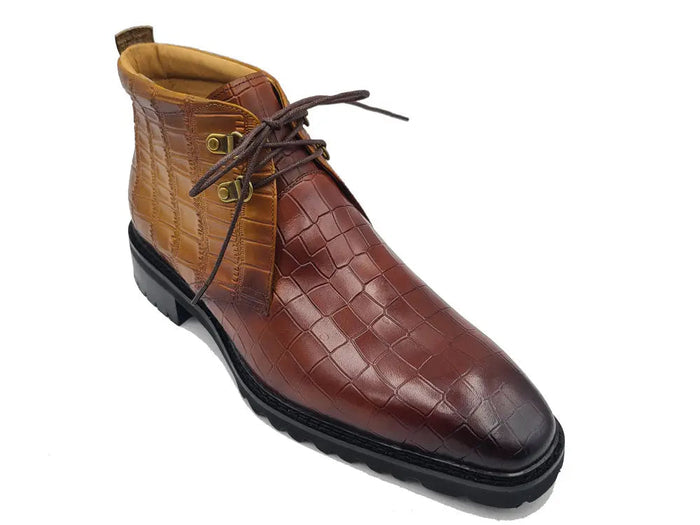 Carrucci Embossed Chukka Boot Lug Sole