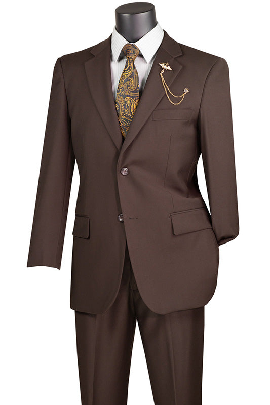 Renaissance Collection - Regular Fit 3 Piece Suit Camel by Vinci