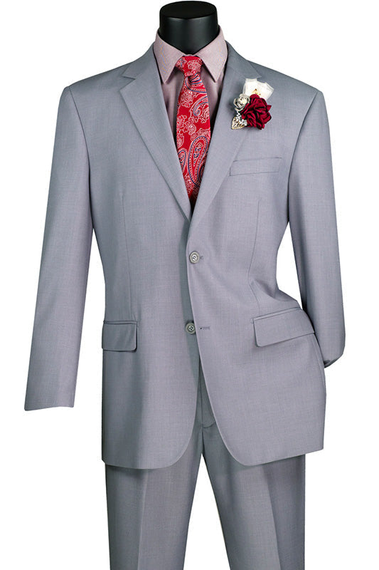 Slim Fit Men's Suit 2 Piece 2 Button in Black by Vinci