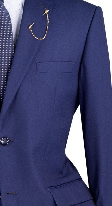 Oatmeal Regular Fit 3 Piece Suit with Vest and Adjustable Waist Band Pants by Vinci