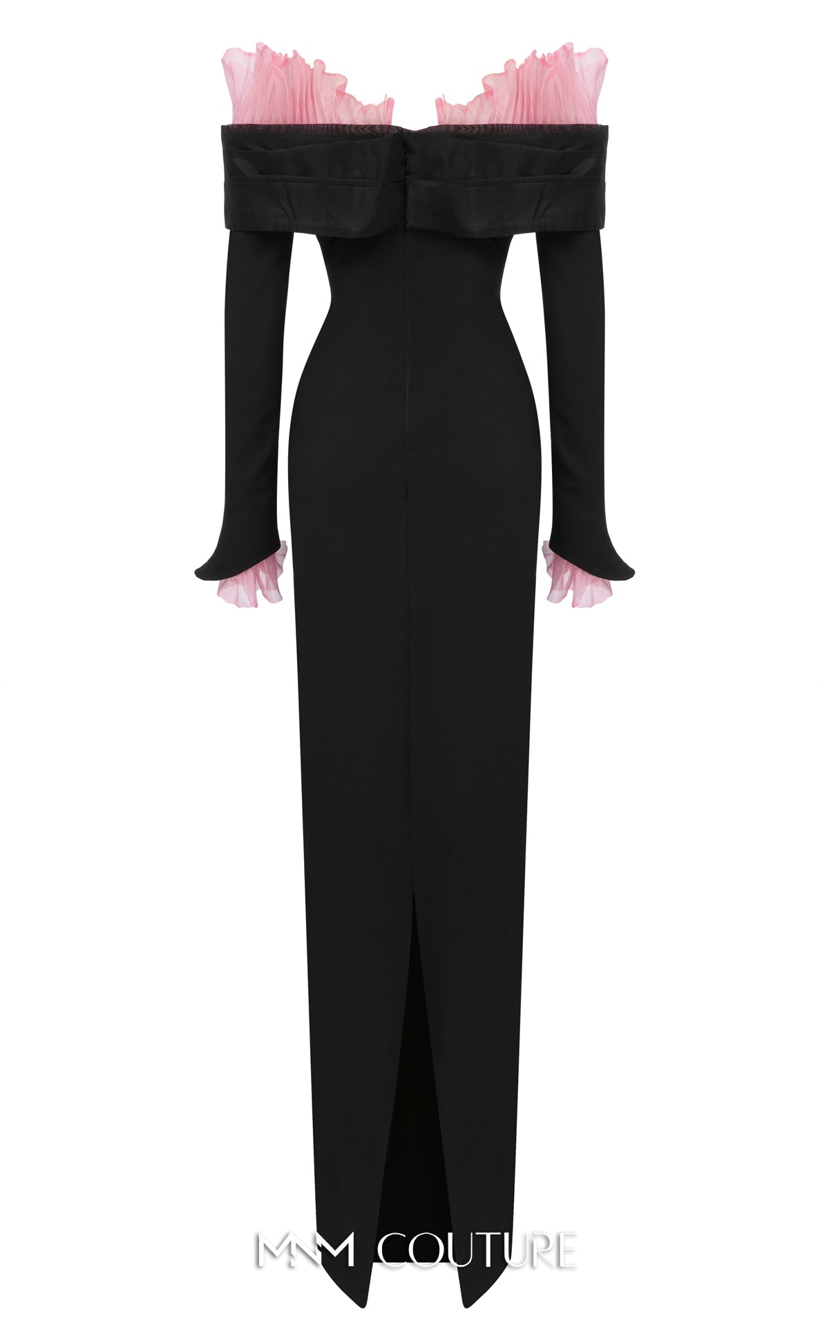 Fouad Sarkis F02941 Long Sleeve V-Neck Gown