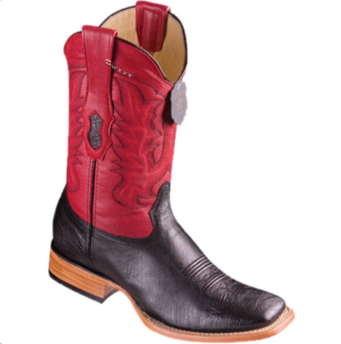 Men’s Los Altos Smooth Ostrich Boots Wide Square Toe