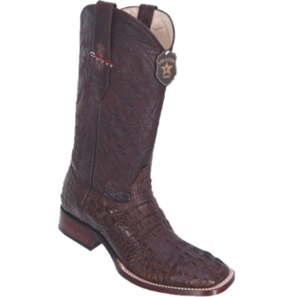 Men's Los Altos Caiman Hornback Boots Wide Square Toe
