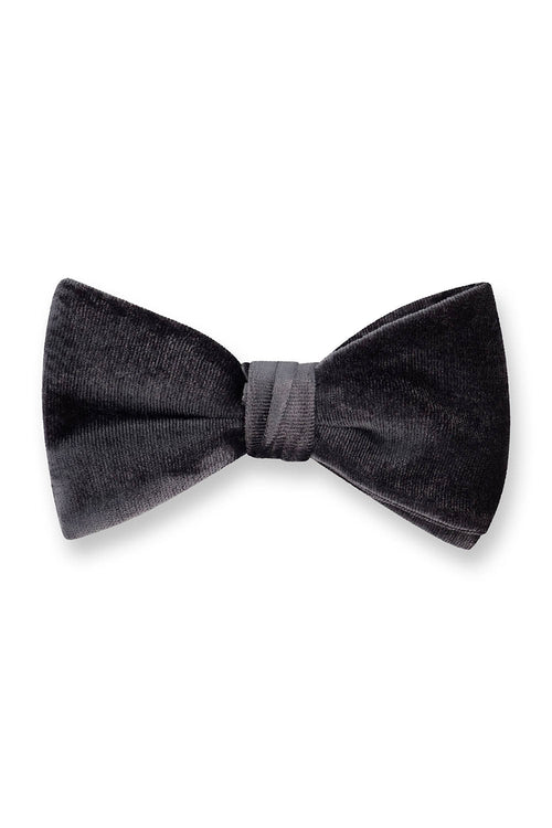 Gala Charcoal Velvet Bow Tie by Fabian Couture