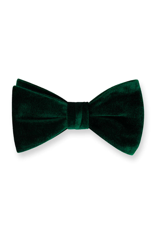 Gala Hunter Green Velvet Bow Tie by Fabian Couture