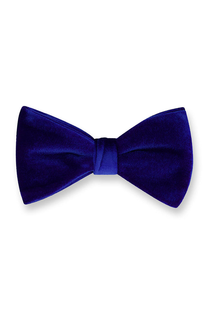 Gala Royal Blue Velvet Bow Tie by Fabian Couture