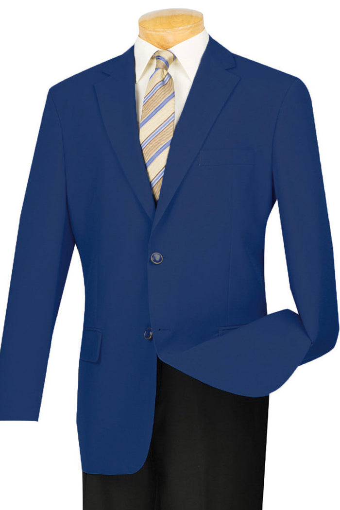 Mens 2 Button Poplin Dress Blazer in Ivory by Vinci
