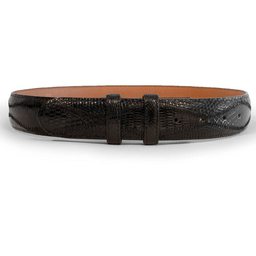 Mens Ferrini 1½ Lizard Patchwork Dress Belt in Brown Ferrini USA