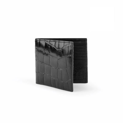 Mens Alligator Hipster Wallet in Black by Ferrini USA