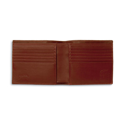 Mens Alligator Hipster Wallet in Cognac Ferrini USA