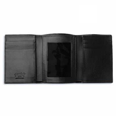 Mens Alligator Trifold Wallet in Black Ferrini USA