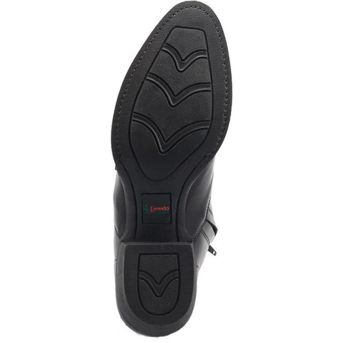 Laredo Fletcher Black Leather Round Toe Boots for Men