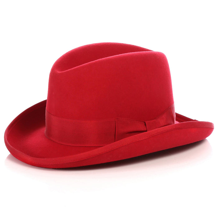 Red 100% Australian Wool Godfather Hat by Ferrecci