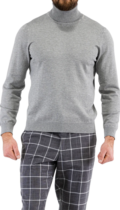 MENS GREY PULLOVER TURTLENECK SWEATER USA Men's Outlet