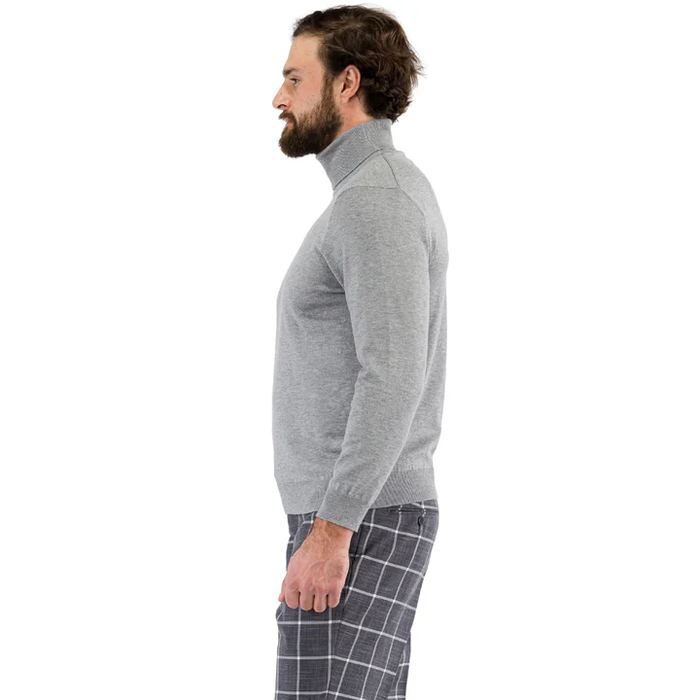 MENS GREY PULLOVER TURTLENECK SWEATER USA Men's Outlet