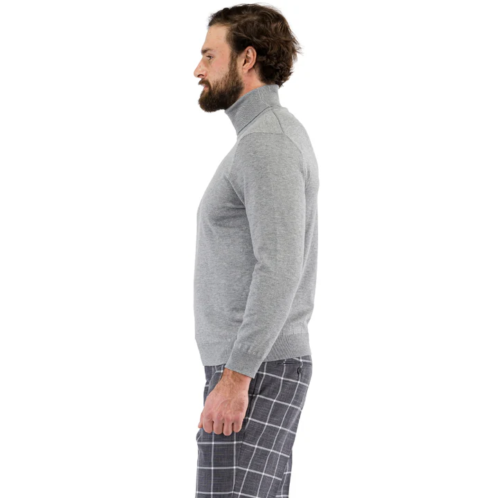 MENS GREY PULLOVER TURTLENECK SWEATER USA Men's Outlet