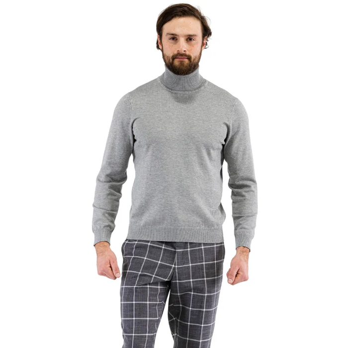 MENS GREY PULLOVER TURTLENECK SWEATER USA Men's Outlet