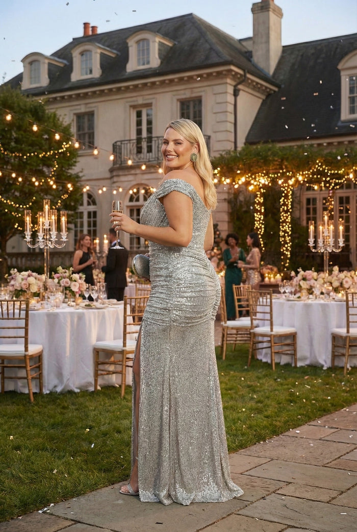 Plus Size Long Evening Gown Maxi Formal Dress for Women By Royal Queen RQ7950